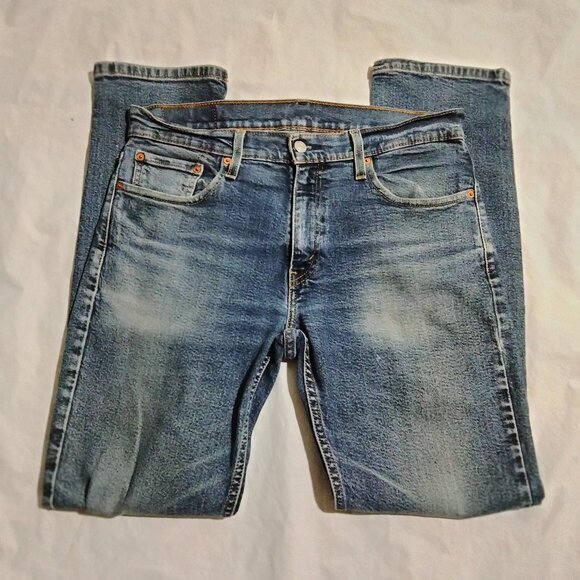 Levi's 514 Slim Straight Men's Jeans 32x32 Blue Denim (Loose Stitch and Stretch) - Picture 1 of 5